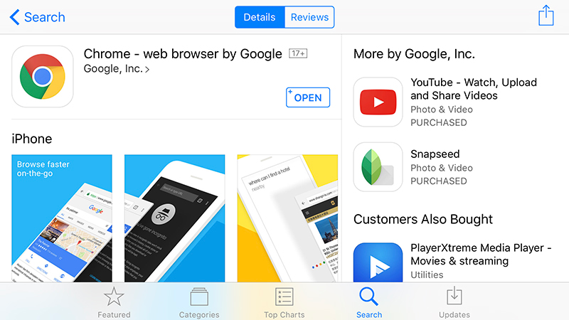 Chrome for iOS will take all your passwords and browsing history with you. Image: Screenshot